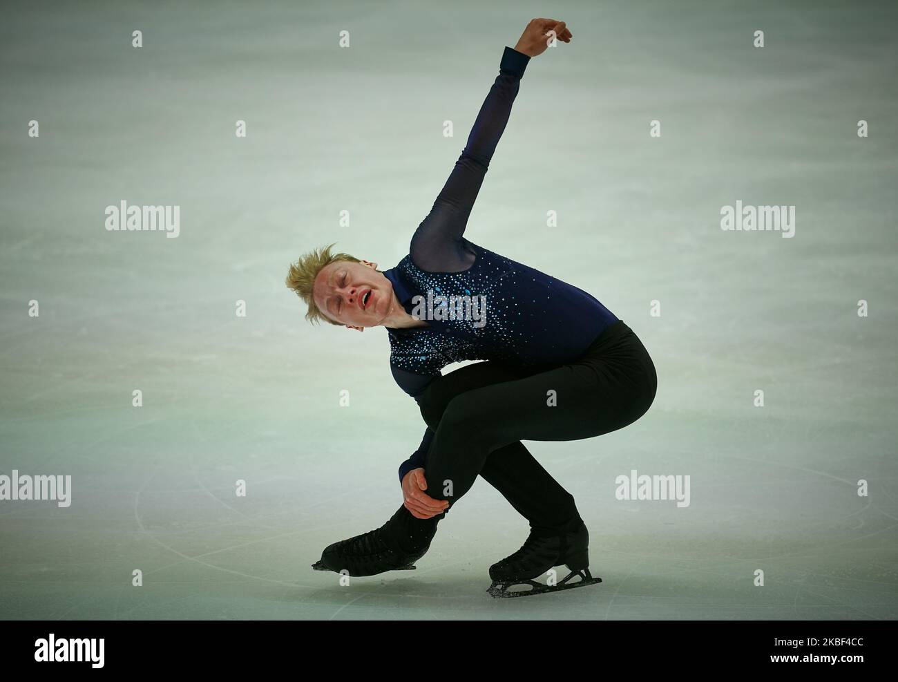Sondre Oddvoll Boe of Norway during Short Programme for Men at ISU European Figure Skating Championships in Steiermarkhalle, Graz, Austria on January 22, 2020. (Photo by Ulrik Pedersen/NurPhoto) Stock Photo