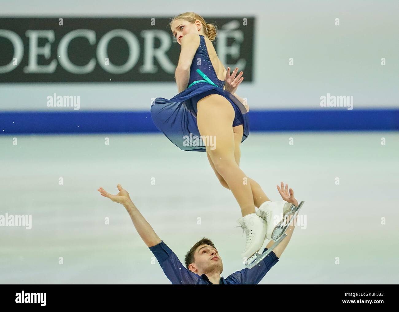 Elena Pavlova and Ruben Blommaert of Germany during Short Programme for