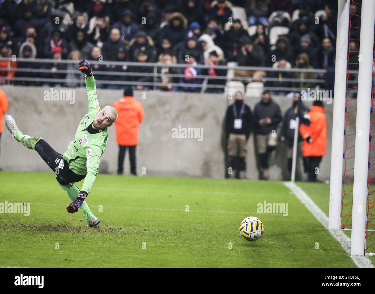 Rajkovic Predrag during the French League Cup semi-final football match between Stade de Reims and Paris Saint-Germain at the Auguste Delaune Stadium in Reims on January 22, 2020. (Photo by Elyxandro Cegarra/NurPhoto) Stock Photo
