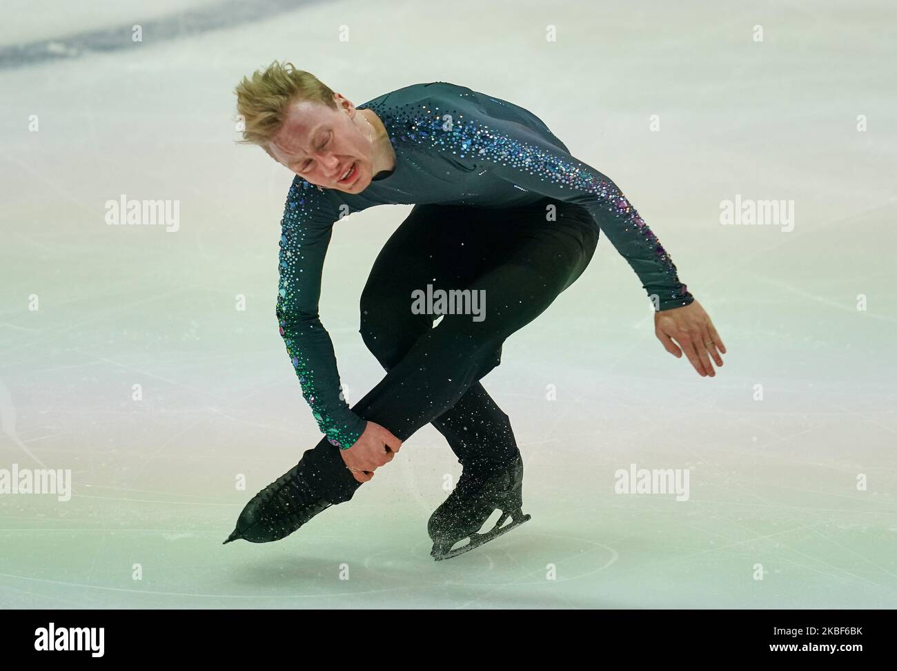 Sondre Oddvoll Boe of Norway during Men Free Skating at ISU European Figure Skating Championships in Steiermarkhalle, Graz, Austria on January 23, 2020. (Photo by Ulrik Pedersen/NurPhoto) Stock Photo