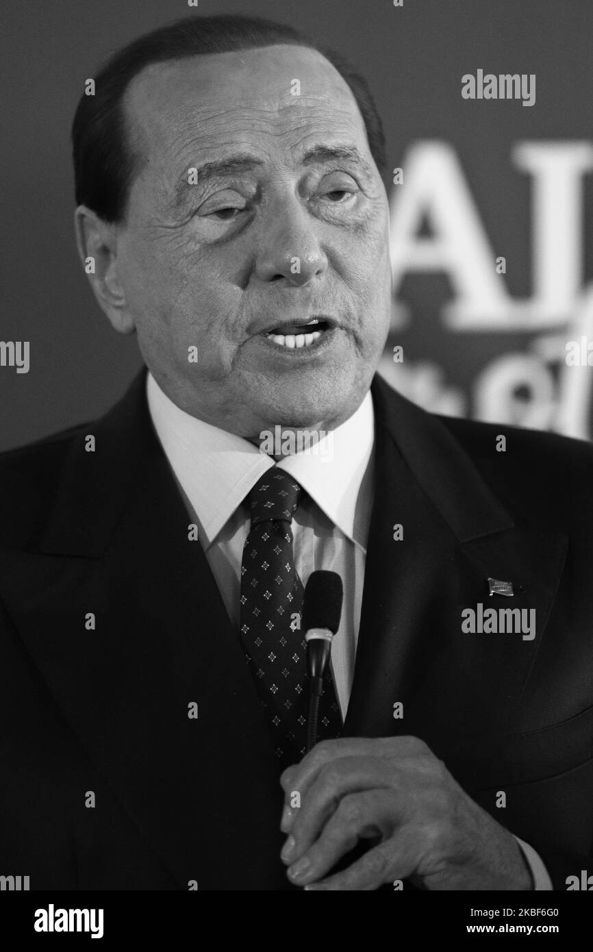 Silvio berlusconi Black and White Stock Photos & Images - Alamy