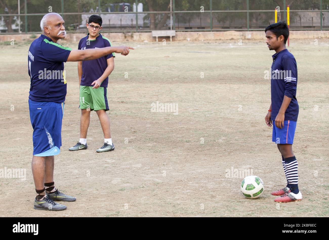 Training of FC Simla Youngs football club in Delhi, India on 2 April