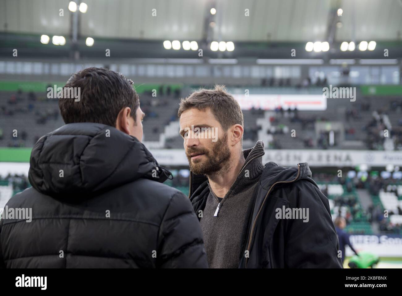 Arne Friedrich of Hertha BSC looks on prior to the 1. Bundesliga match between VfL Wolfsburg and Hertha BSC at the Volkswagen Arena on January 25, 2020 in Wolfsburg, Germany. (Photo by Peter Niedung/NurPhoto) Stock Photo