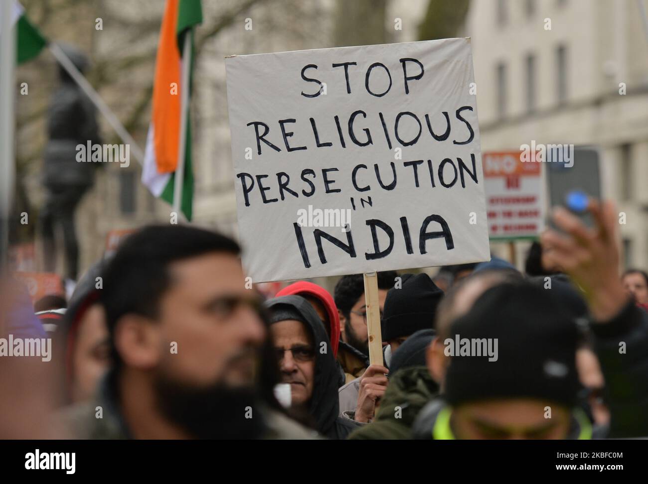 Activists during the Protest Against Modi's Fascism in India, seen ...