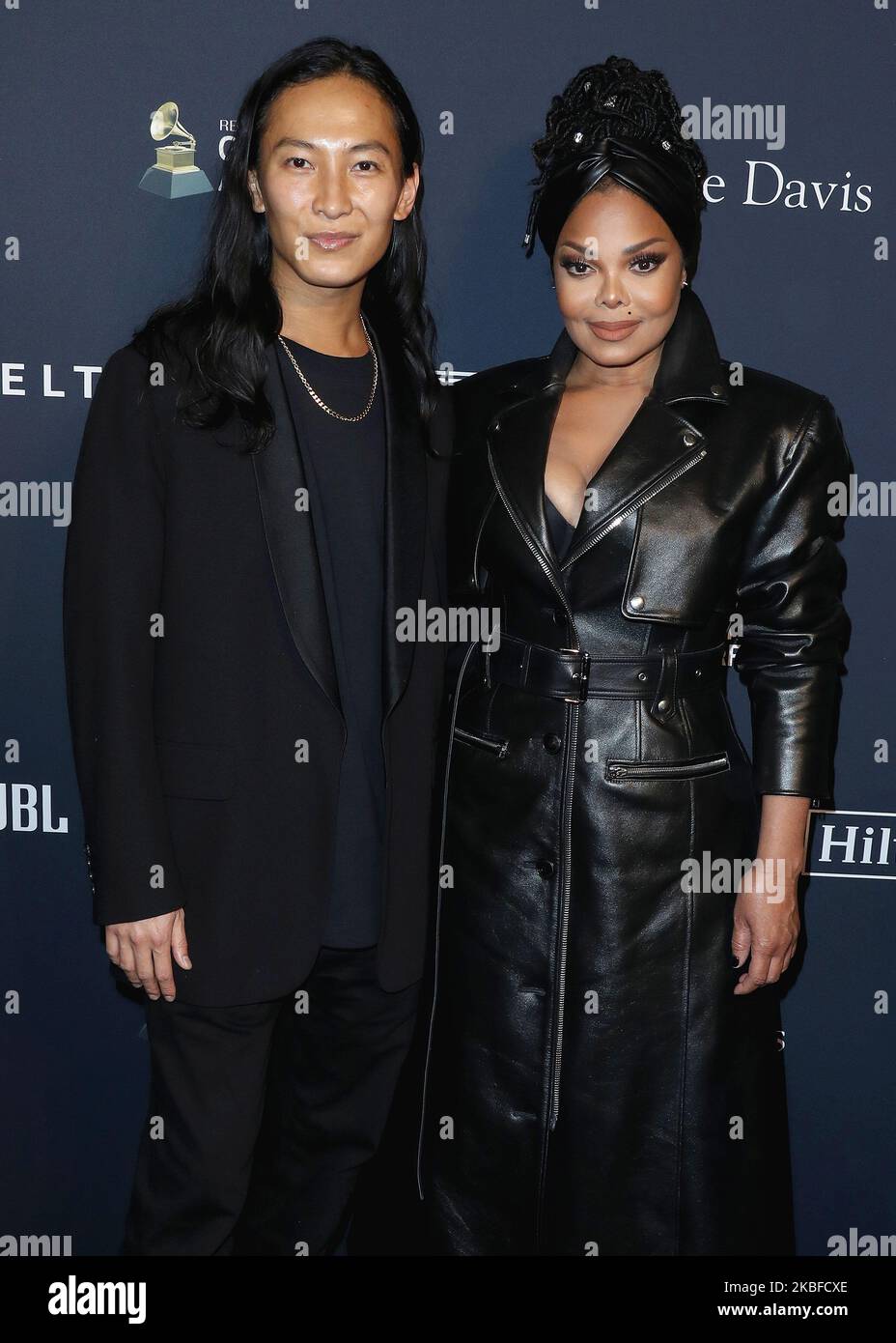 BEVERLY HILLS, LOS ANGELES, CALIFORNIA, USA - JANUARY 25: Alexander Wang and Janet Jackson arrive at The Recording Academy And Clive Davis' 2020 Pre-GRAMMY Gala held at The Beverly Hilton Hotel on January 25, 2020 in Beverly Hills, Los Angeles, California, United States. (Photo by Xavier Collin/Image Press Agency/NurPhoto) Stock Photo