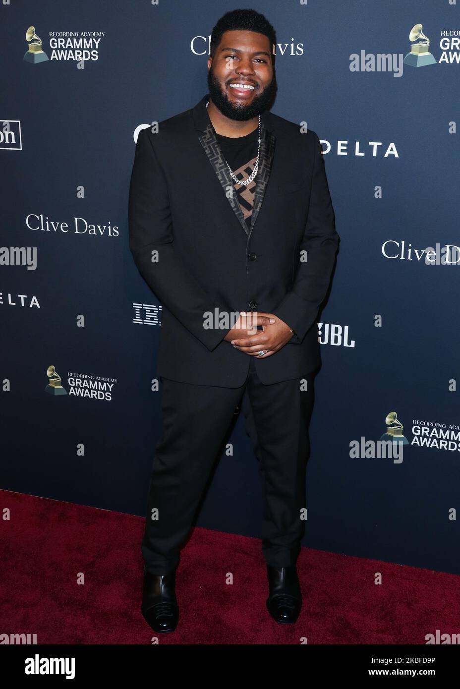 BEVERLY HILLS, LOS ANGELES, CALIFORNIA, USA - JANUARY 25: Khalid arrives at The Recording Academy And Clive Davis' 2020 Pre-GRAMMY Gala held at The Beverly Hilton Hotel on January 25, 2020 in Beverly Hills, Los Angeles, California, United States. (Photo by Xavier Collin/Image Press Agency/NurPhoto) Stock Photo