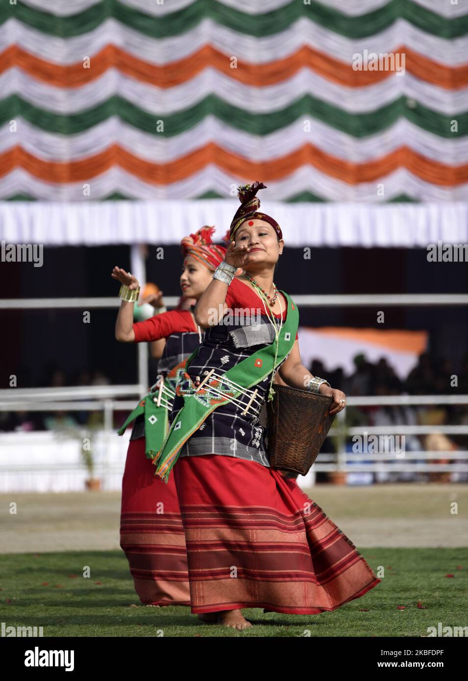 Traditional dance performance, during 71st Republic Day celebrations