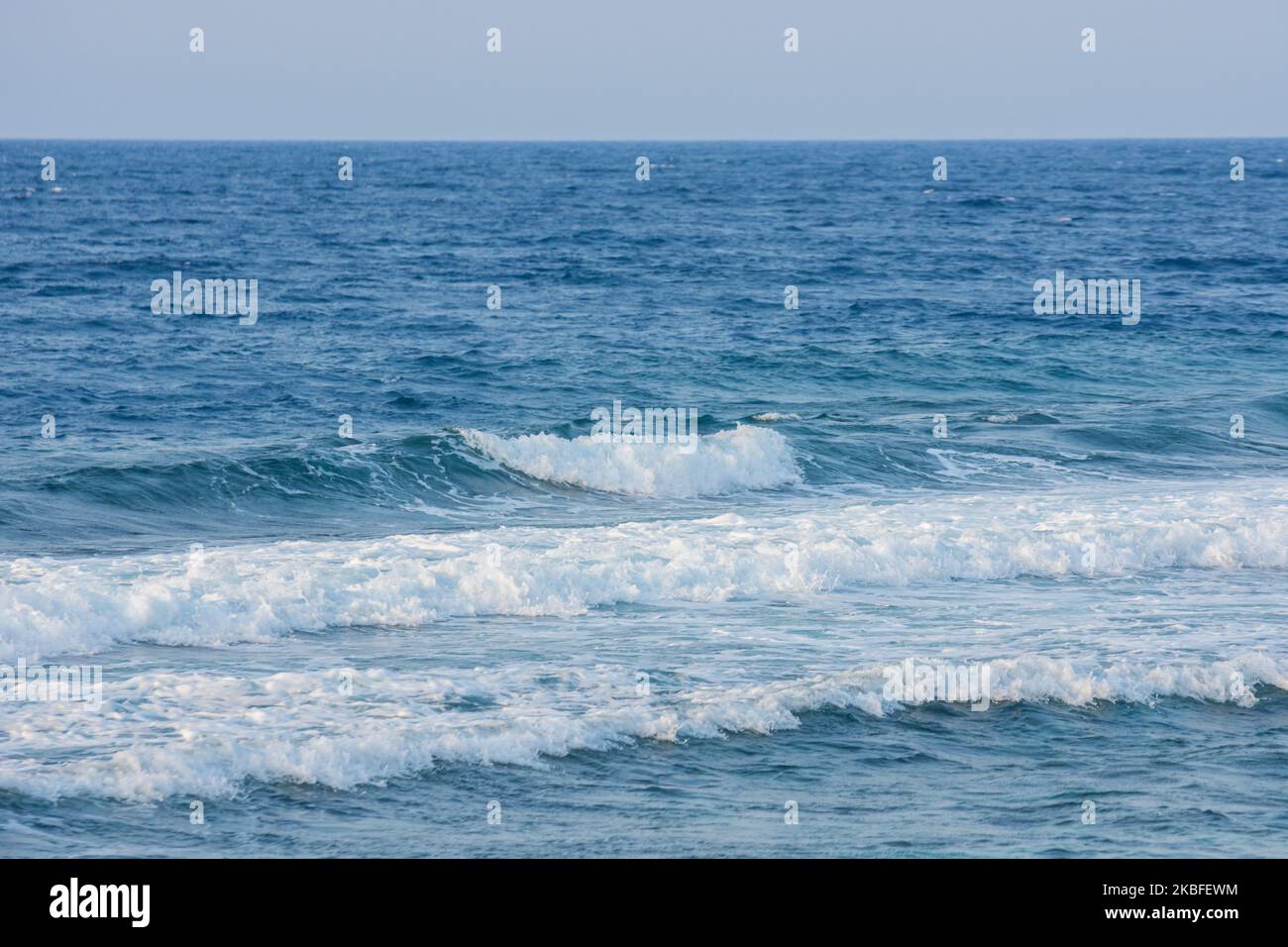 many waves at the beach on the sea in egypt Stock Photo