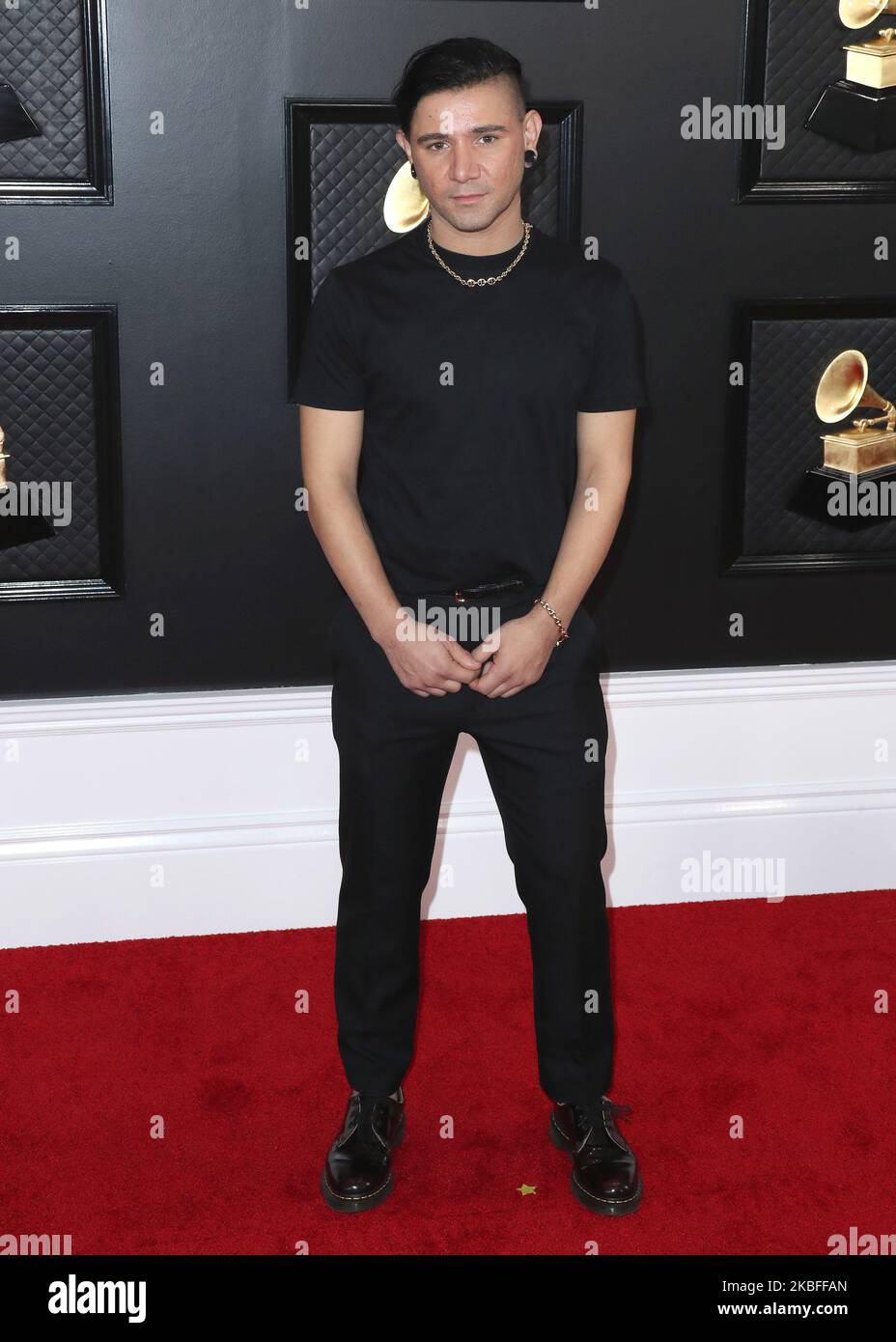 LOS ANGELES, CALIFORNIA, USA - JANUARY 26: Skrillex arrives at the 62nd Annual GRAMMY Awards held at Staples Center on January 26, 2020 in Los Angeles, California, United States. (Photo by Xavier Collin/Image Press Agency/NurPhoto) Stock Photo