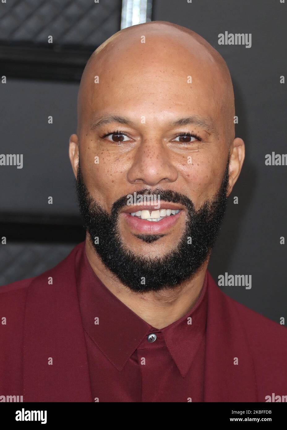LOS ANGELES, CALIFORNIA, USA - JANUARY 26: Common arrives at the 62nd Annual GRAMMY Awards held at Staples Center on January 26, 2020 in Los Angeles, California, United States. (Photo by Xavier Collin/Image Press Agency/NurPhoto) Stock Photo
