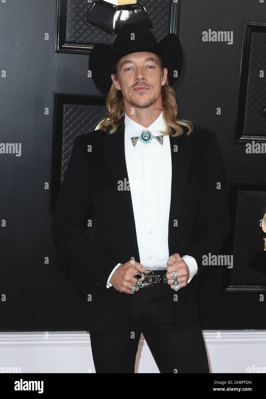 LOS ANGELES, CALIFORNIA, USA - JANUARY 26: Diplo arrives at the 62nd Annual GRAMMY Awards held at Staples Center on January 26, 2020 in Los Angeles, California, United States. (Photo by Xavier Collin/Image Press Agency/NurPhoto) Stock Photo