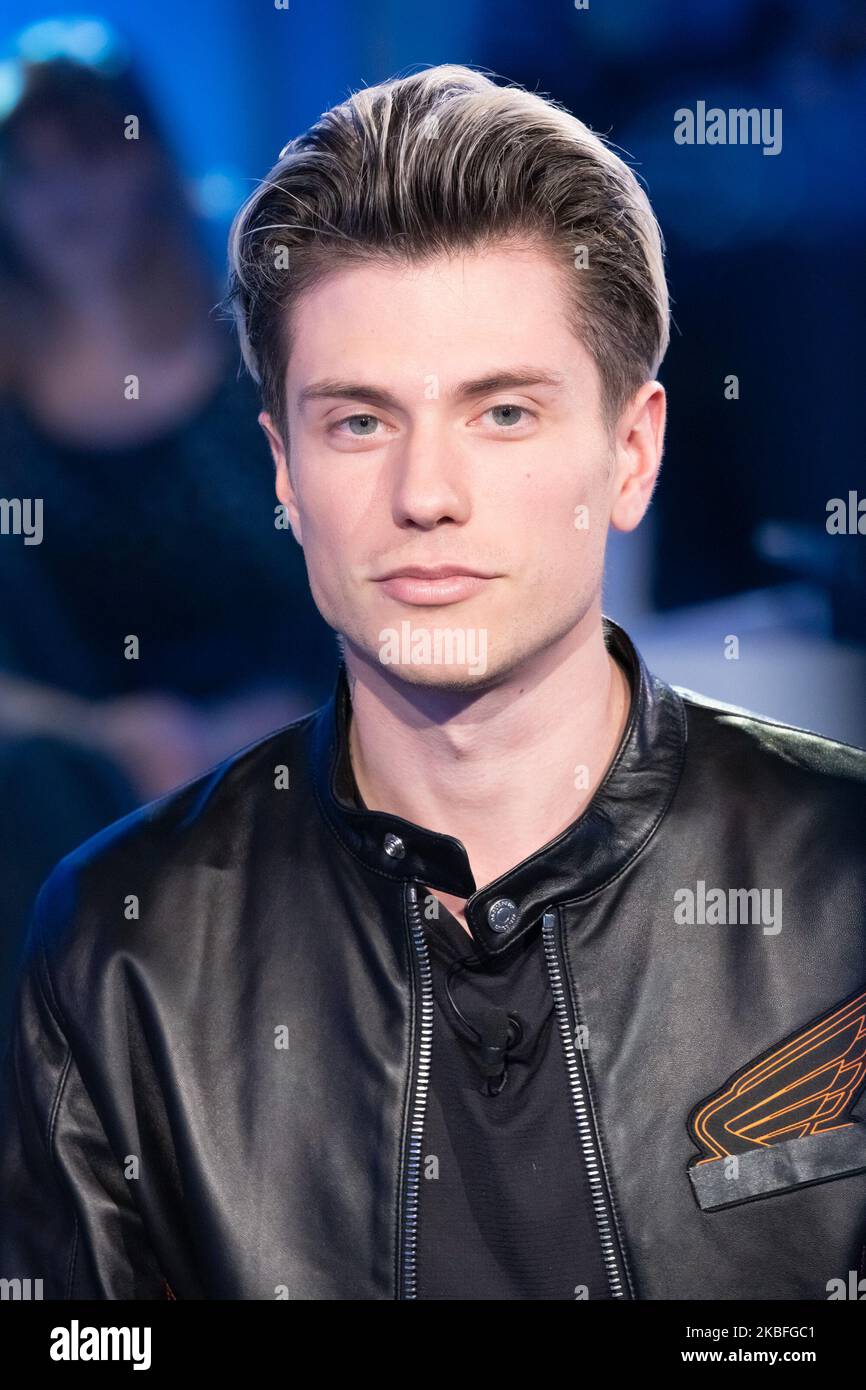 in the picture:Benji of Benji & Fede during the TV show 'Domenica IN', in Rome, Italy, on January 26, 2020. (Photo by Mauro Fagiani/NurPhoto) Stock Photo