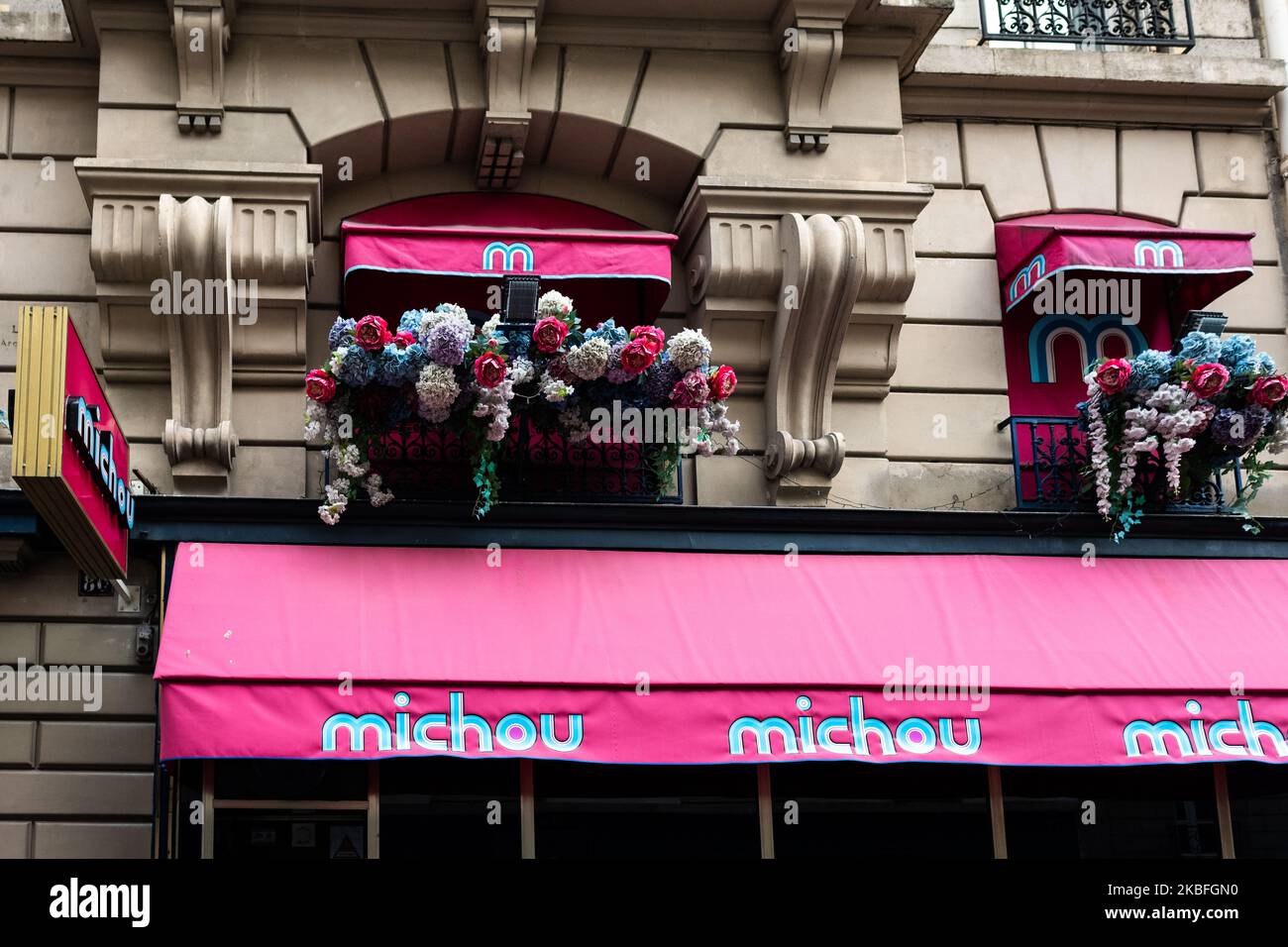 French Cabaret Director Michel Georges Alfred Catty, aka Michou, owner of the famed Montmartre cabaret 'Chez Michou' opened it in 1956 died on 26 January 2020 aged 88 in a Paris hospital. (Photo by Jerome Chobeaux/NurPhoto) Stock Photo