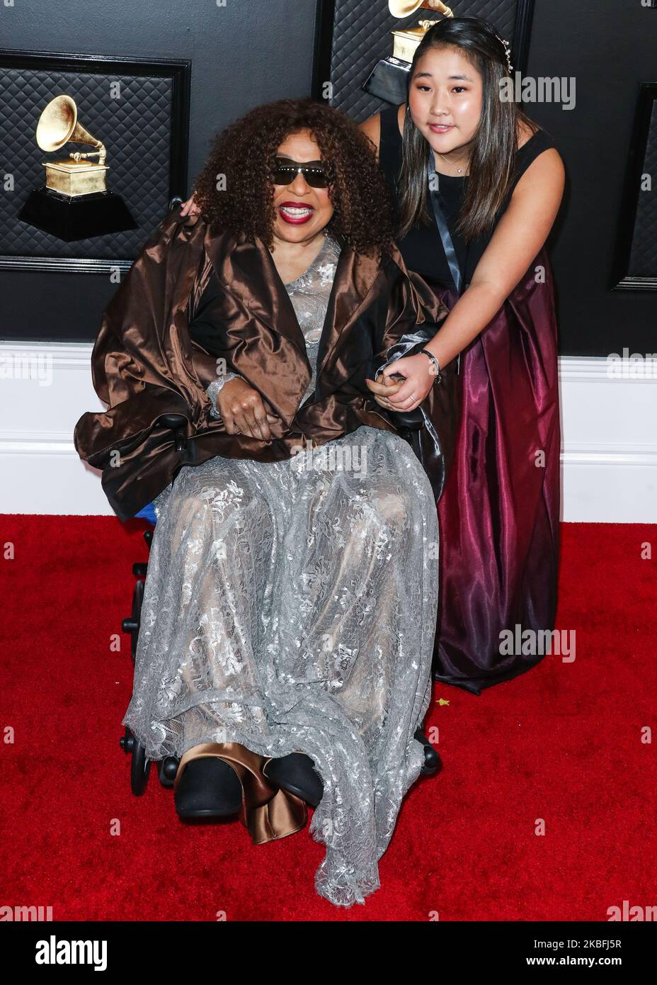 LOS ANGELES, CALIFORNIA, USA - JANUARY 26: Roberta Flack and Kira Koga arrive at the 62nd Annual GRAMMY Awards held at Staples Center on January 26, 2020 in Los Angeles, California, United States. (Photo by Xavier Collin/Image Press Agency/NurPhoto) Stock Photo