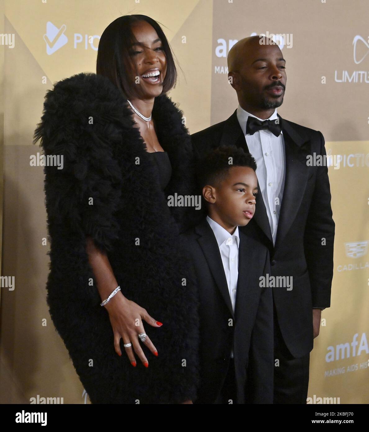 Los Angeles, United States. 03rd Nov, 2022. Kelly Rowland arrives with her husband Tim Weatherspoon and their son Titan Jewell Weatherspoon for the 2022 amfAR Gala Los Angeles at the Pacific Design Center in West Hollywood, California on Thursday, November 3, 2022. Rowland was honored with amfAR's Award of Courage at the gala. Since 1985, amfAR has invested nearly $600 million in its programs and has awarded more than 3,500 grants to research teams worldwide. Photo by Jim Ruymen/UPI Credit: UPI/Alamy Live News Stock Photo