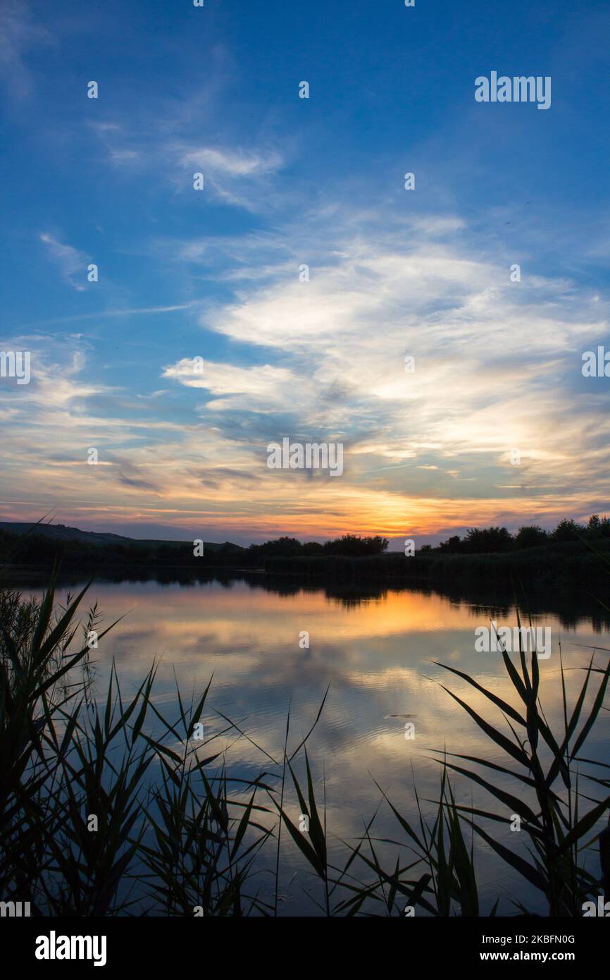 Dusk sea landscape landscape lake hi-res stock photography and images ...