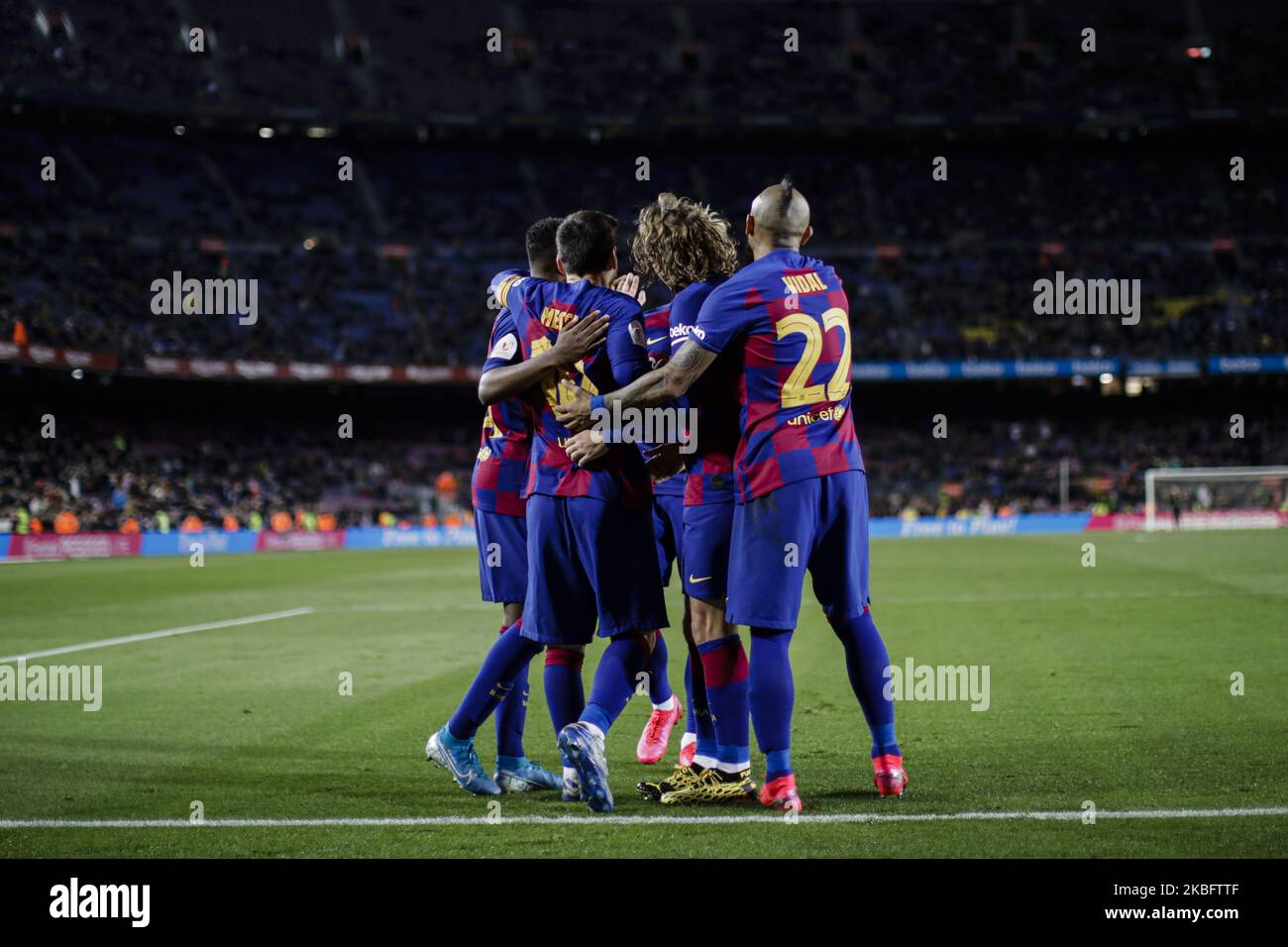 Lionel messi barcelona goal 2020 hi-res stock photography and images