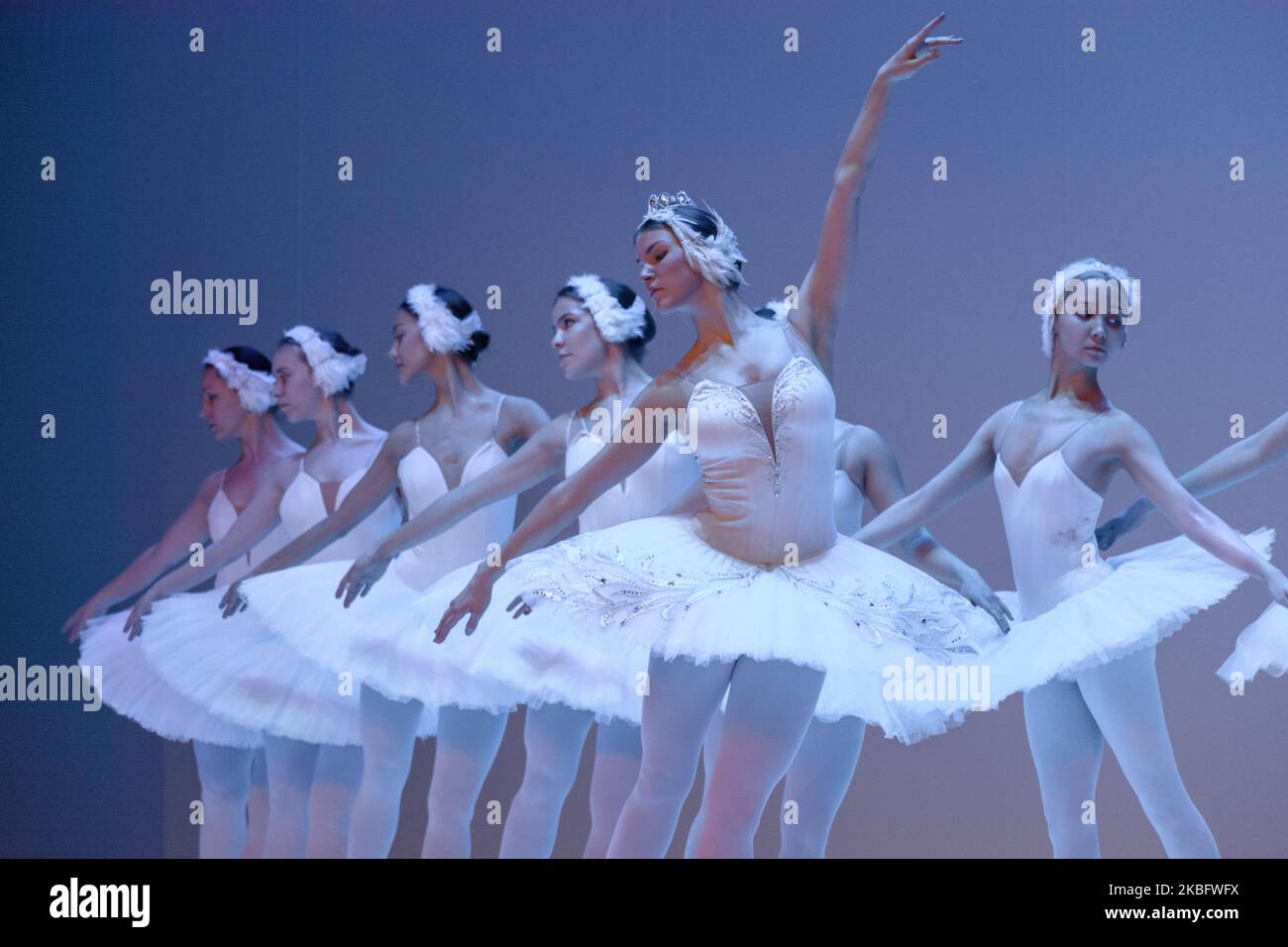 Real Ballet The Ballet dancers are seen during the performance of 'Swan Lake' of ...