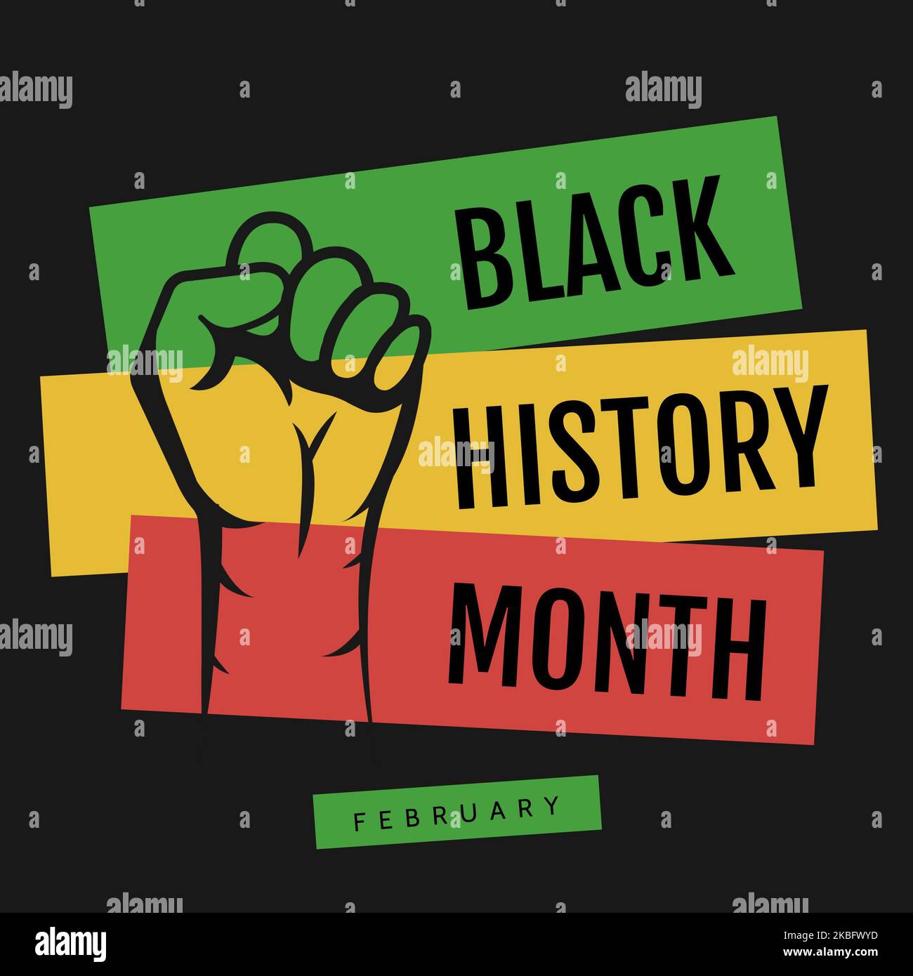 Black history month fist hi-res stock photography and images - Alamy