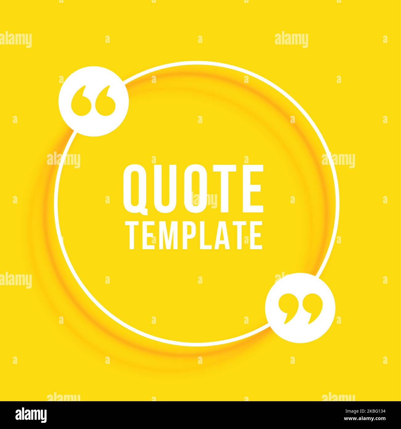 nice quote message yellow background with simple frame vector Stock