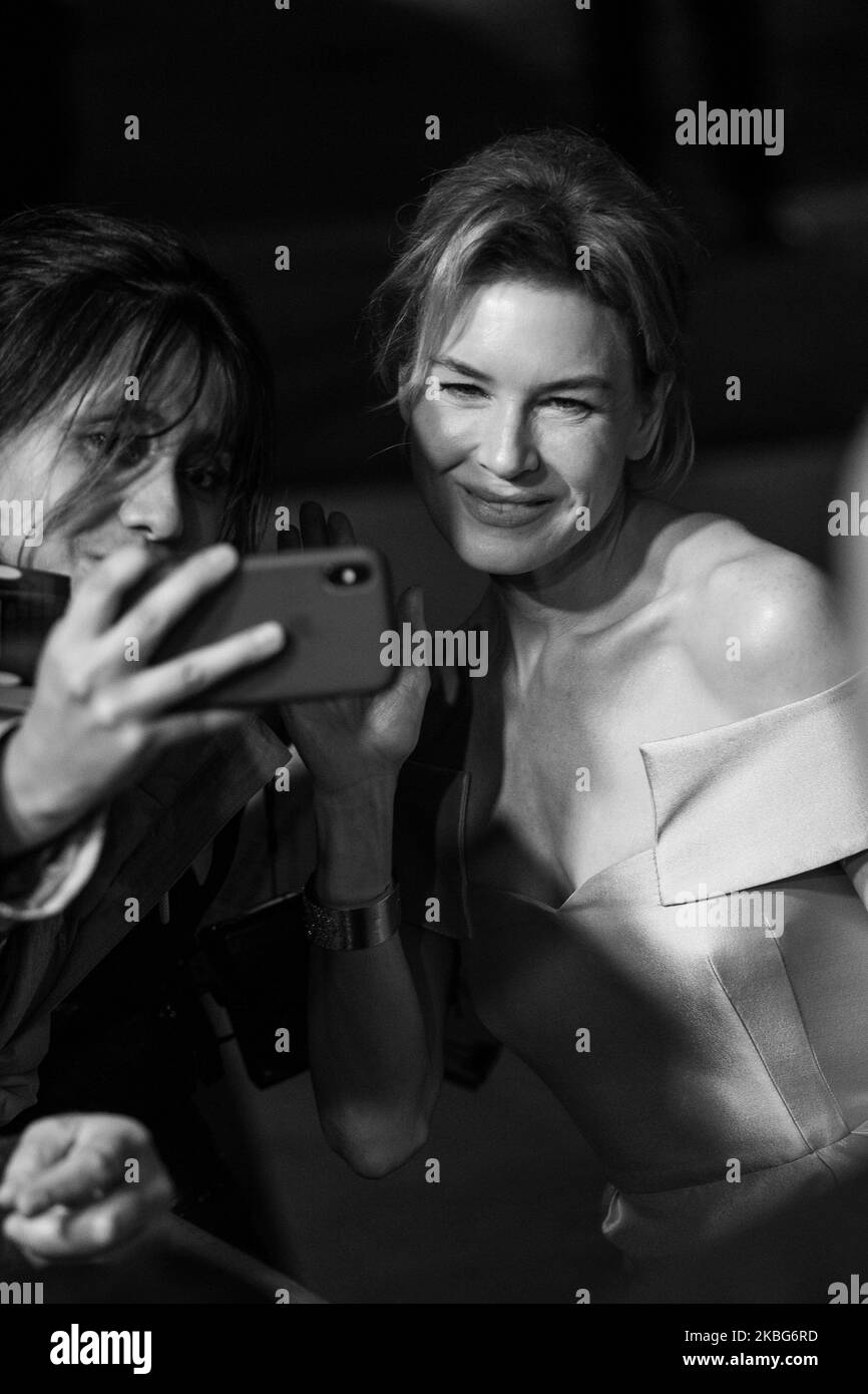 (EDITOR'S NOTE: Image converted to black and white) Renee Zellweger attends the EE British Academy Film Awards 2020 After Party at The Grosvenor House Hotel on February 02, 2020 in London, England. (Photo by Robin Pope/NurPhoto) Stock Photo