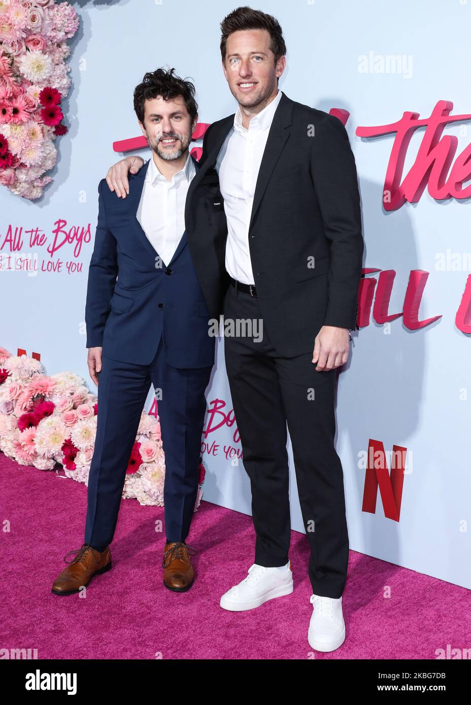HOLLYWOOD, LOS ANGELES, CALIFORNIA, USA - FEBRUARY 03: Michael Fimognari and Matt Kaplan arrive at the Los Angeles Premiere Of Netflix's 'To All The Boys: P.S. I Still Love You' held at the Egyptian Theatre on February 3, 2020 in Hollywood, Los Angeles, California, United States. (Photo by Xavier Collin/Image Press Agency/NurPhoto) Stock Photo