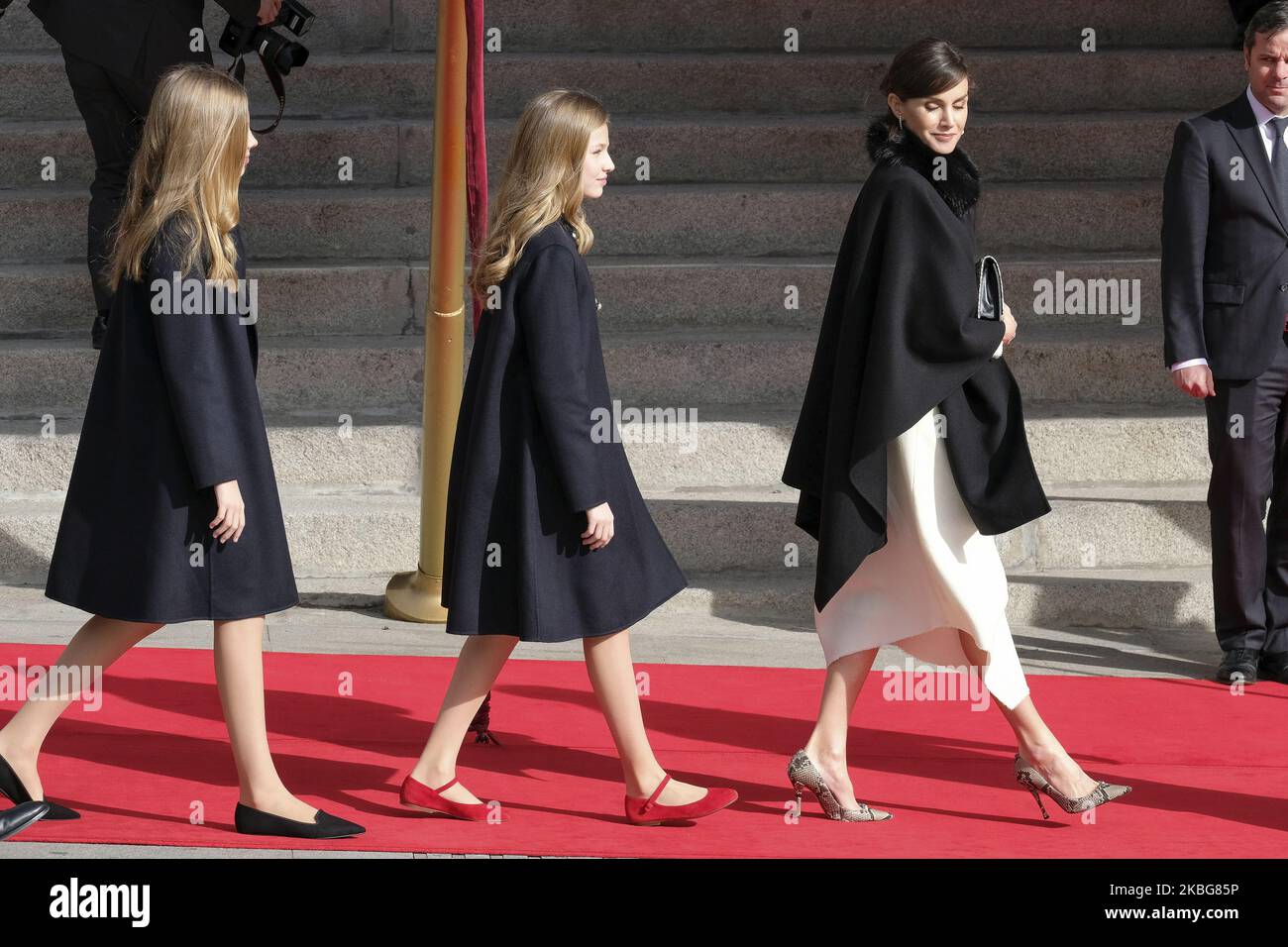 rincess Leonor of Spain, Queen Letizia of Spain, and Princess Leonor of