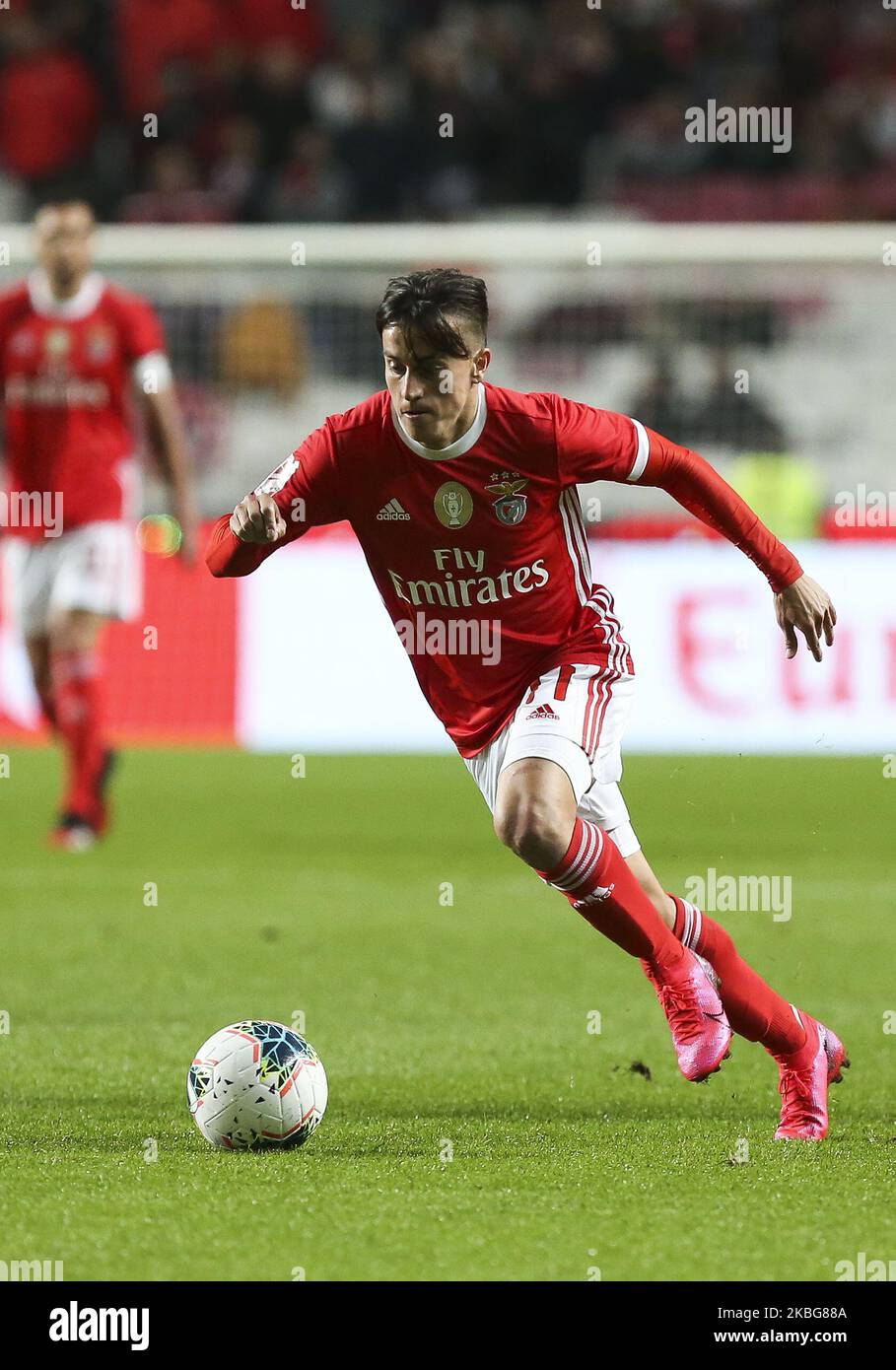 SL Benfica Forward Franco Cervi in action during the Taca de Portugal Semi Finals match between SL Benfica and FC Famalicao at Estadio da Luz on February 4, 2020 in Lisbon, Portugal. (Photo by Paulo Nascimento/NurPhoto) Stock Photo