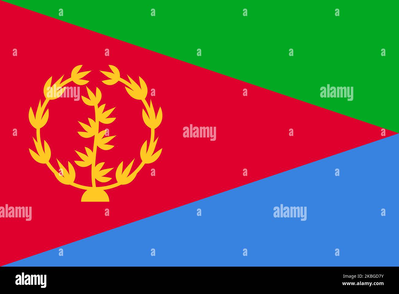 Flag of Eritrea. Eritrean national banner and patriotic symbol