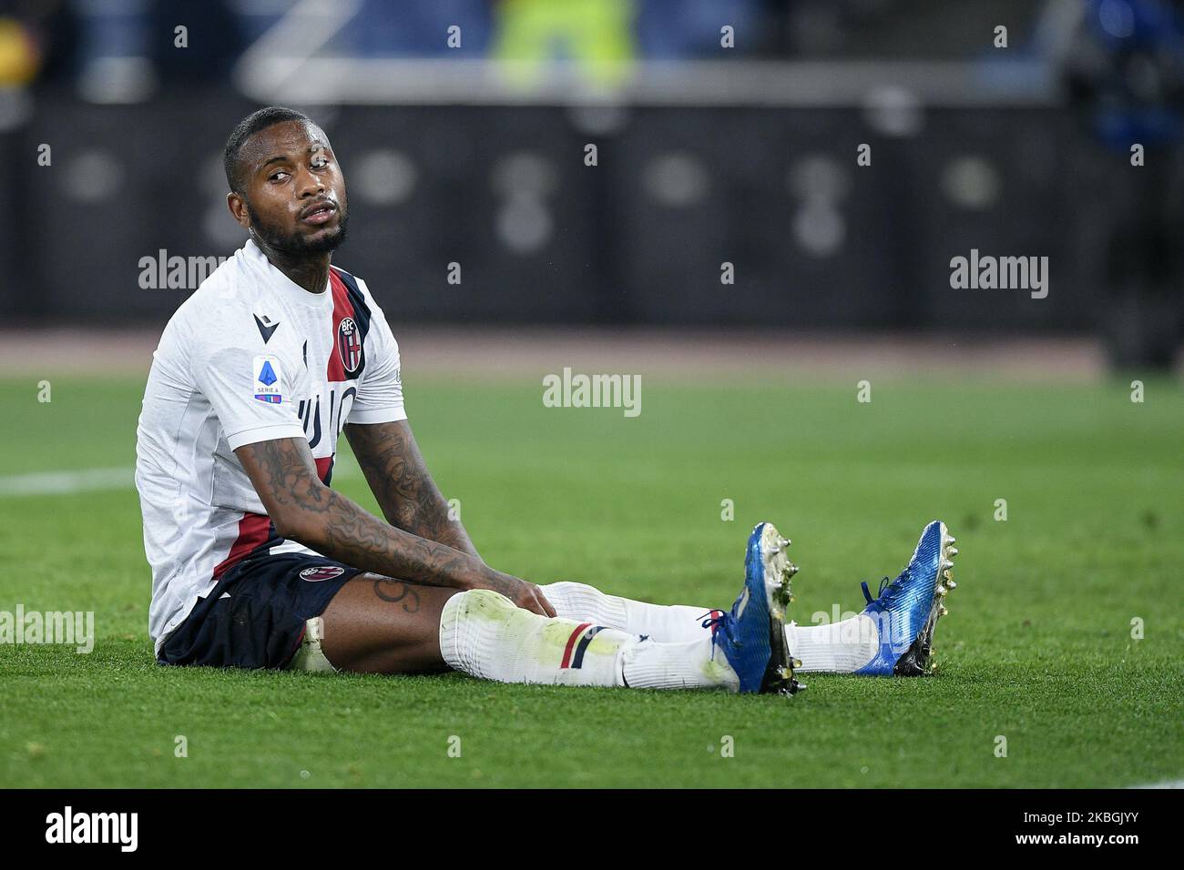 Stefano Denswil of Bologna looks dejected scoring an own goal during the Serie A match between Roma and Bologna at Stadio Olimpico, Rome, Italy on 7 February 2020. (Photo by Giuseppe Maffia/NurPhoto) Stock Photo