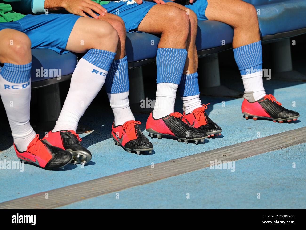 boots during the match between RCD Espanyol and RDC Mallorca, corresponding to the week 23 of the Liga Santander, played at the RCDE Stadium, on 09th february 2020, in Barcelona, Spain. (Photo by Joan Valls/Urbanandsport /NurPhoto) Stock Photo
