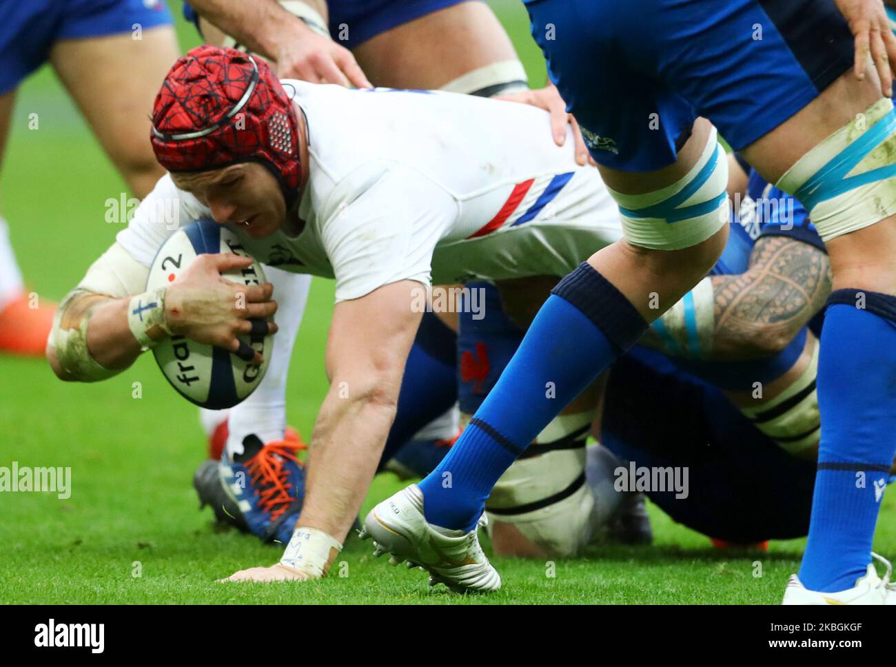 Bernard Le Roux of France in action during the rugby Guinness 6 Nations ...