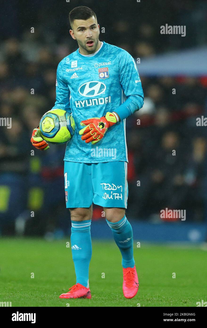 Anthony Lopes of OL during the football Ligue 1 Conforama match Paris Saint-Germain v Olympique Lyonnais at the Parc des Princes in Paris, France on February 9, 2020 (Photo by Matteo Ciambelli/NurPhoto) Stock Photo
