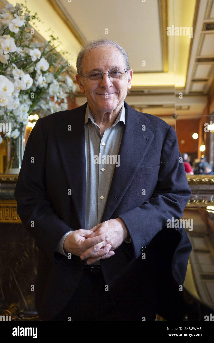 the actor Emilio Gutierrez Caba poses during the portrait session in Madrid, Spain, on February 12, 2020. (Photo by Oscar Gonzalez/NurPhoto) Stock Photo