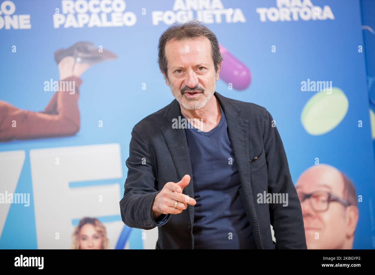 Rocco Papaleo attends the ''Si Vive Una Volta Sola'' photocall at The St. Regis Hotel on February 14, 2020 in Rome, Italy. (Photo by Mauro Fagiani/NurPhoto) Stock Photo