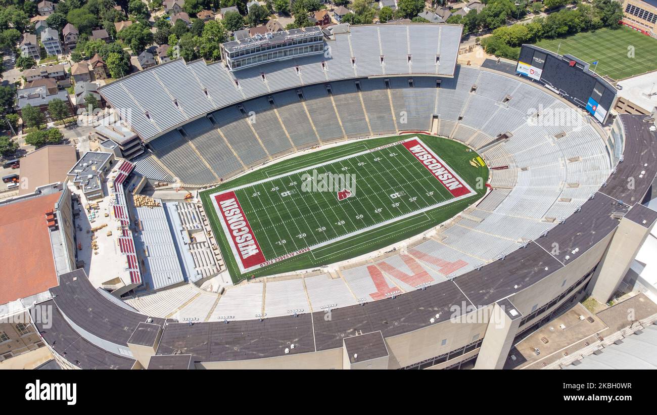 Barry Alvarez Field, Football Stadium, Univeristy of Wisconsin, Madison, WI, USA Stock Photo