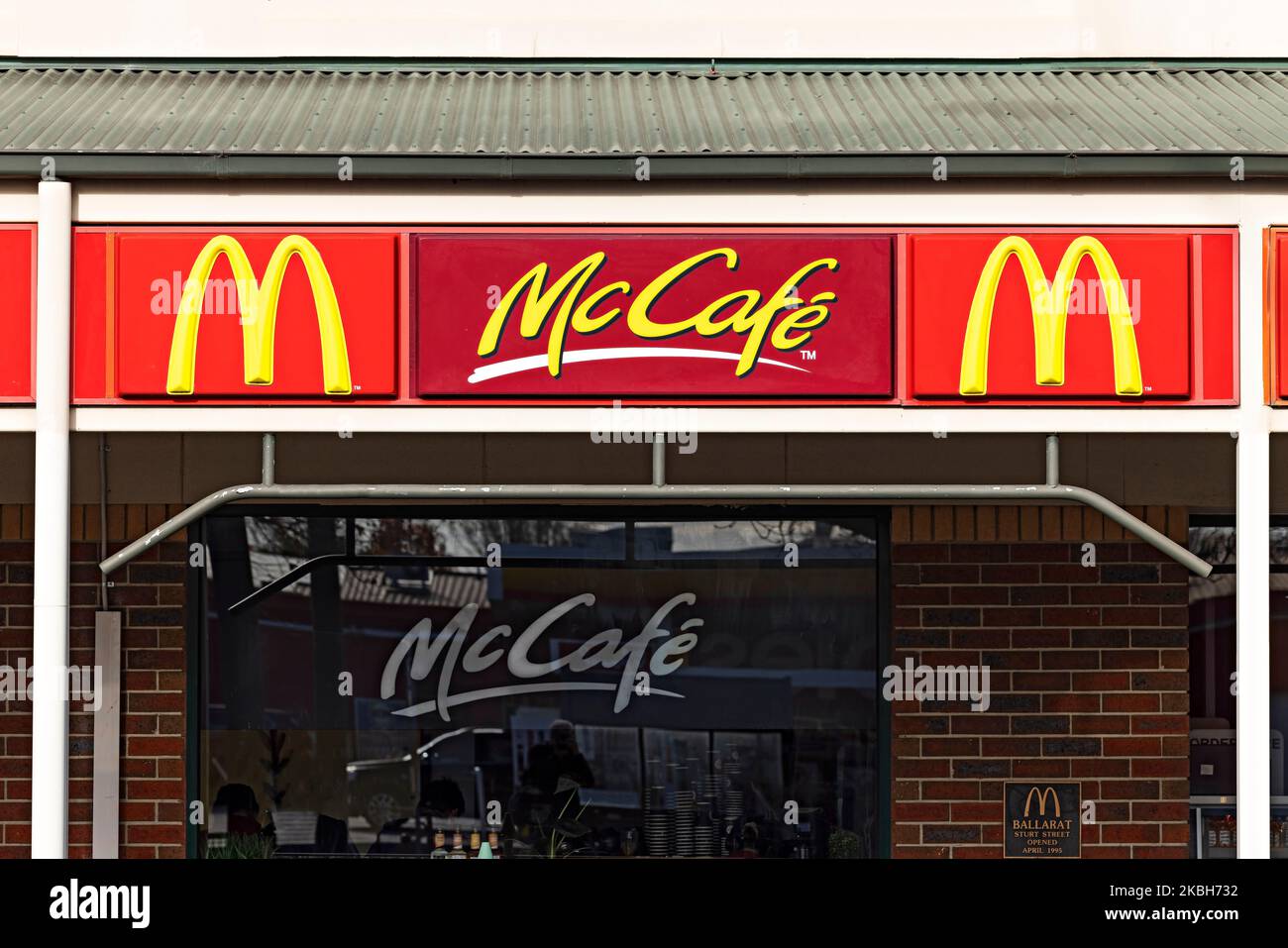 Ballarat Australia /  McDonald's McCaf'e Restaurant in Sturt Street Ballarat. Stock Photo