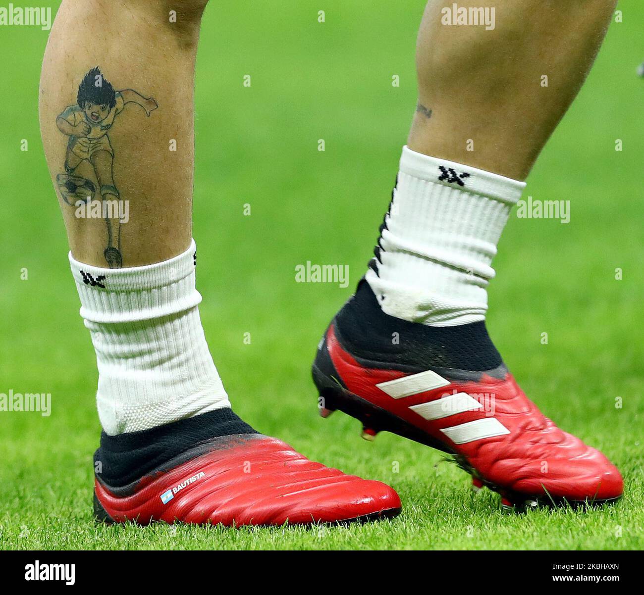 Tattoo on the calf of a player hi-res stock photography and images - Alamy