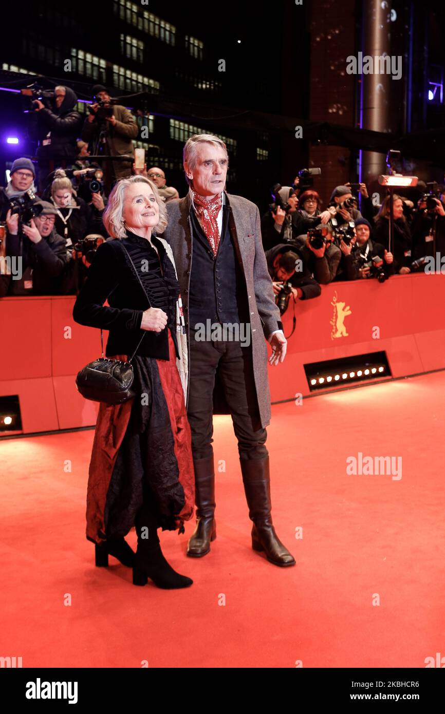 Sinead Cusack and Jeremy Irons attend Opening Ceremony and 'My Salinger Year' premiere during 70th Berlinale International Film Festival at Berlinale Palace in Berlin, Germany on February 20, 2020. (Photo by Dominika Zarzycka/NurPhoto) Stock Photo