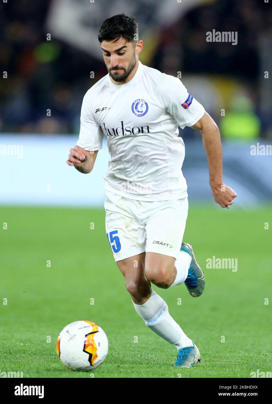 Milad Mohammadi of Gent during the football UEFA Europa League Round of 32 match AS Roma v Kaa Gent at the Olimpico Stadium in Rome, Italy on February 20, 2020 (Photo by Matteo Ciambelli/NurPhoto) Stock Photo