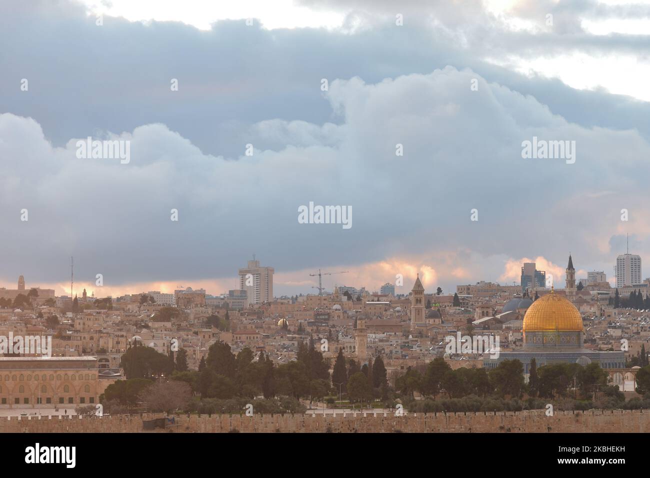 General winter view of jerusalem old city hi-res stock photography and ...