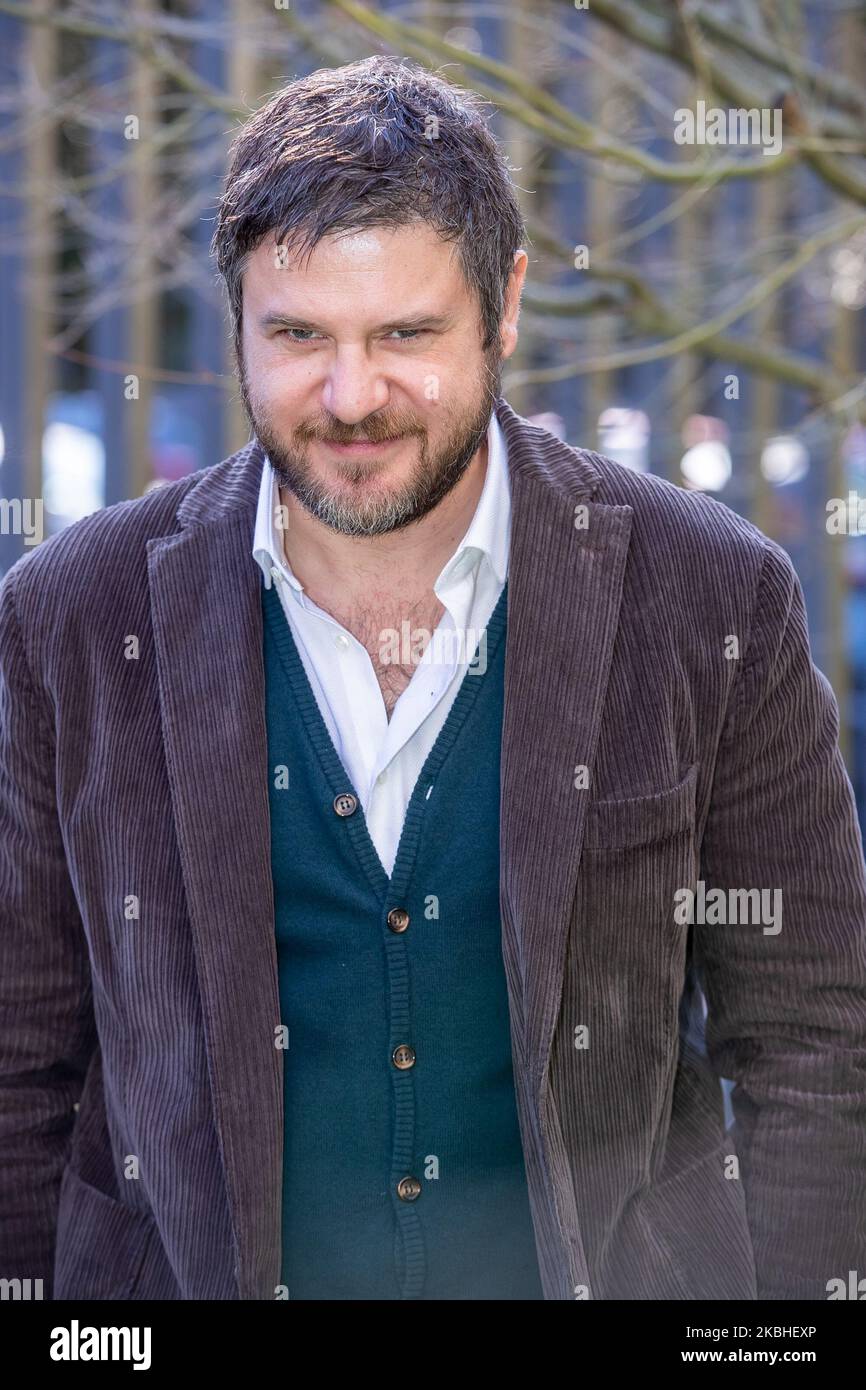 Edoardo Pesce attends '‘Permette? Alberto Sordi' photocall, in Rome, Italy, on February 21, 2020 (Photo by Mauro Fagiani/NurPhoto) Stock Photo