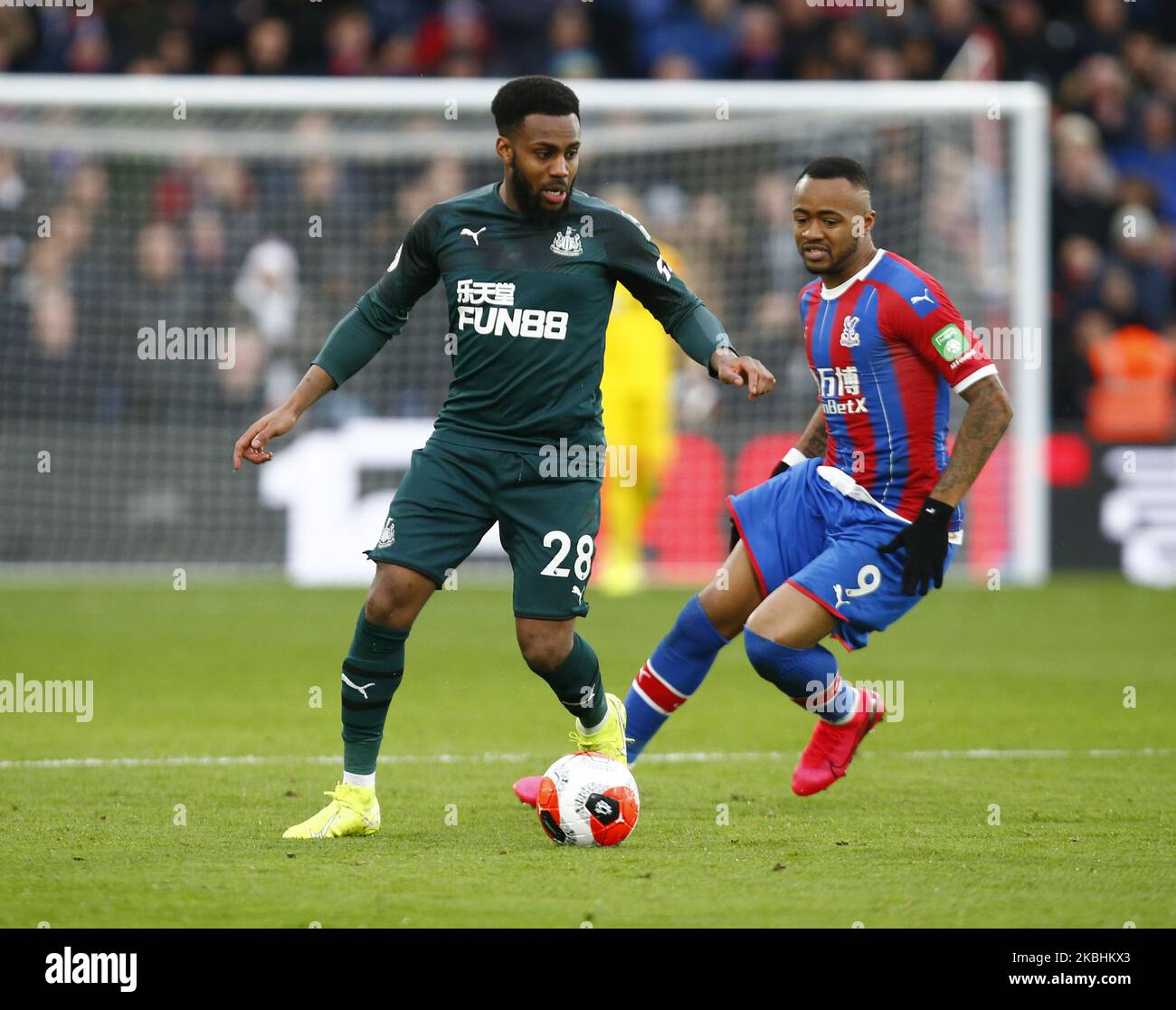 Newcastle United's Danny Rose during English Premier League between Crystal Palace and Newcastle United at Selhurst Park Stadium, London, England on 22 February 2020 (Photo by Action Foto Sport/NurPhoto) Stock Photo