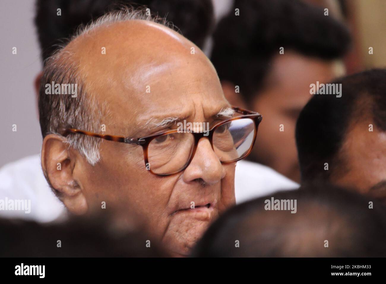 The Nationalist Congress Party (NCP) chief Sharad Pawar leaves after an event on February 23, 2020 in Mumbai, India. (Photo by Himanshu Bhatt/NurPhoto) Stock Photo