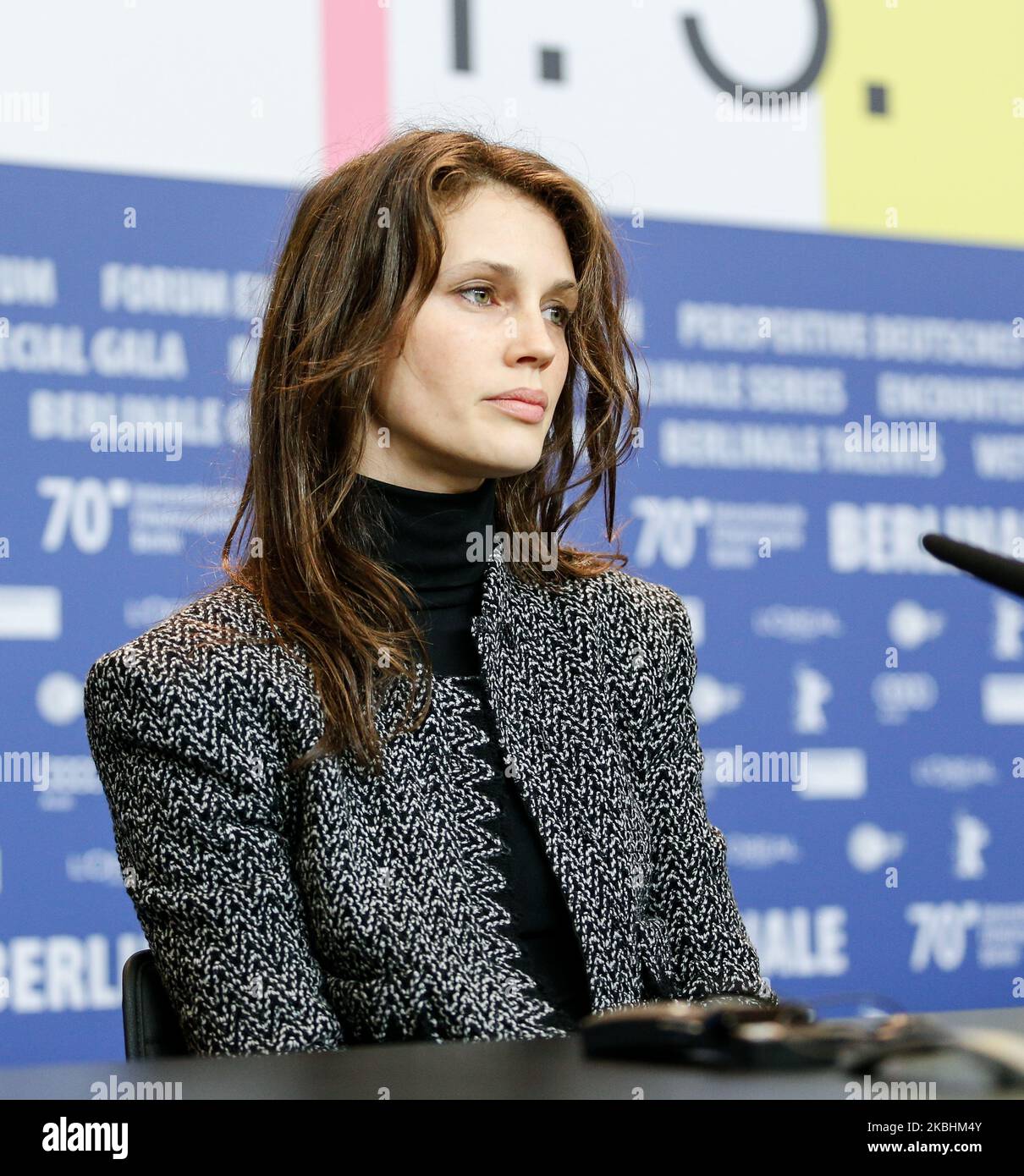 Actress Marine Vacth attends 'Pinocchio' press conference during 70th Berlinale International Film Festival in Grand Hyatt in Berlin, Germany on February 23, 2020.' (Photo by Dominika Zarzycka/NurPhoto) Stock Photo