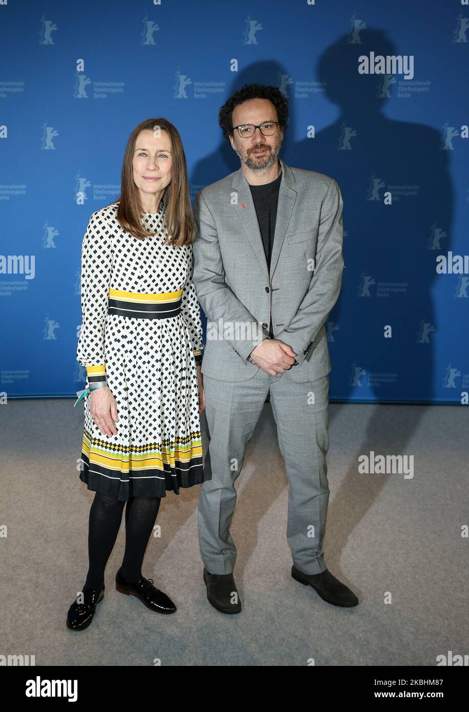 Executive Director of Berlinale Mariette Rissenbeek and Artistic Director of Berlinale Carlo Chatrian pose at the photo call during the 70th Berlinale International Film Festival Berlin at Grand Hyatt Hotel on February 23, 2020 in Berlin, Germany (Photo by Dominika Zarzycka/NurPhoto) Stock Photo