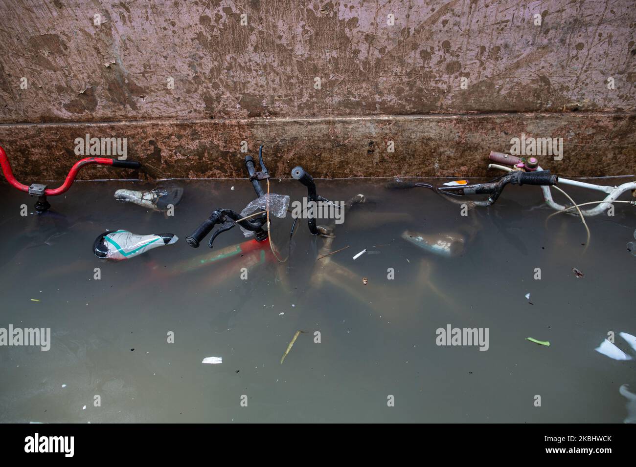 A general view of Jakarta, after heavy rains in Jakarta, Indonesia, on February 25, 2020. (Photo by Donal Husni/NurPhoto) Stock Photo