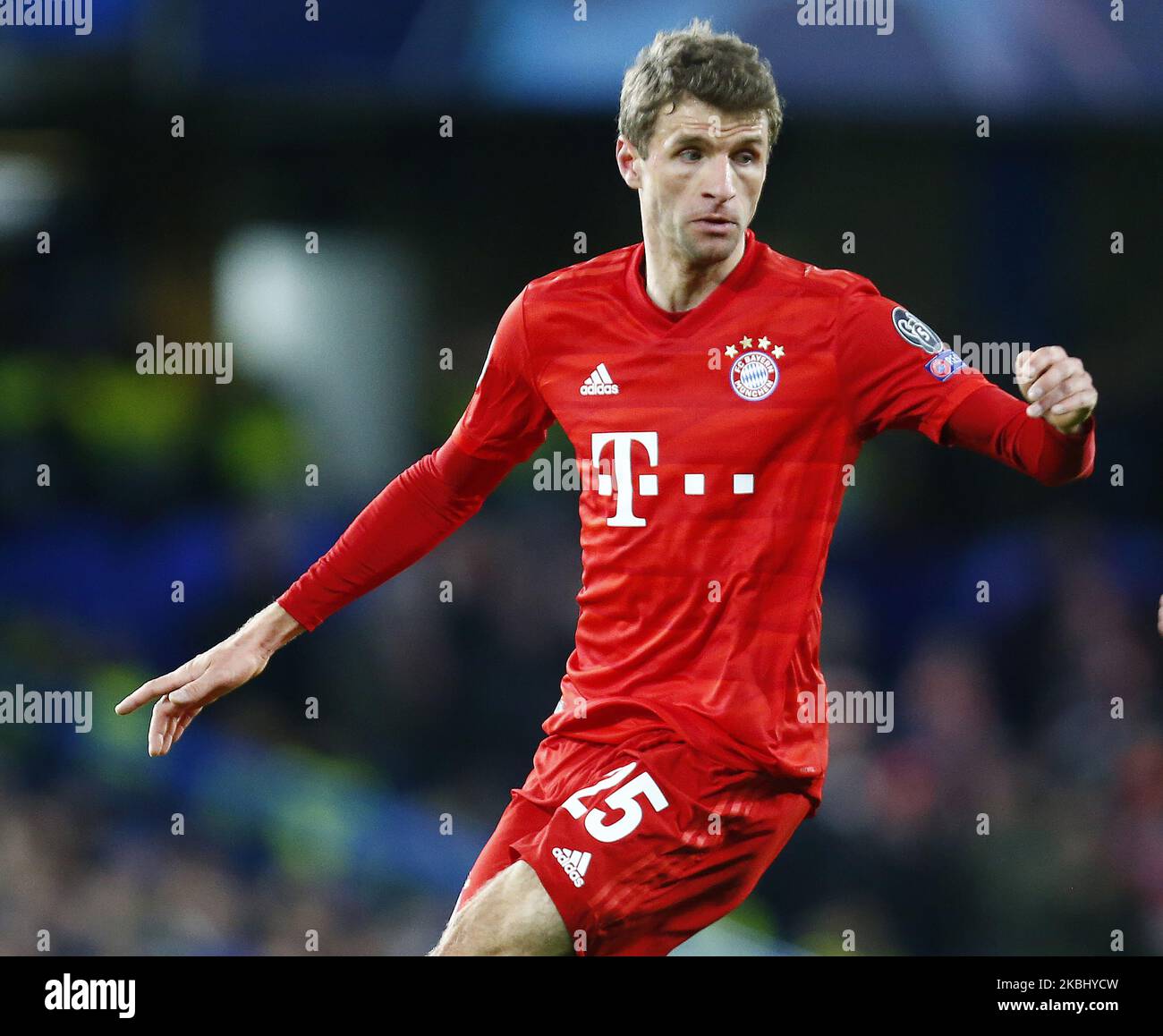 Thomas Muller of FC Bayernn Munich in action during Champion League Round 16 1st Leg between Chelsea and Bayern Munchen at Stanford Bridge Stadium , London, England on 25 February 2020 (Photo by Action Foto Sport/NurPhoto) Stock Photo