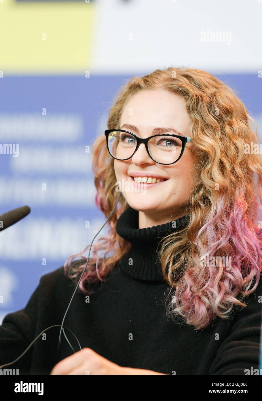 Actress Olga Shkabarnya attend the ''DAU. Natasha'' press conference