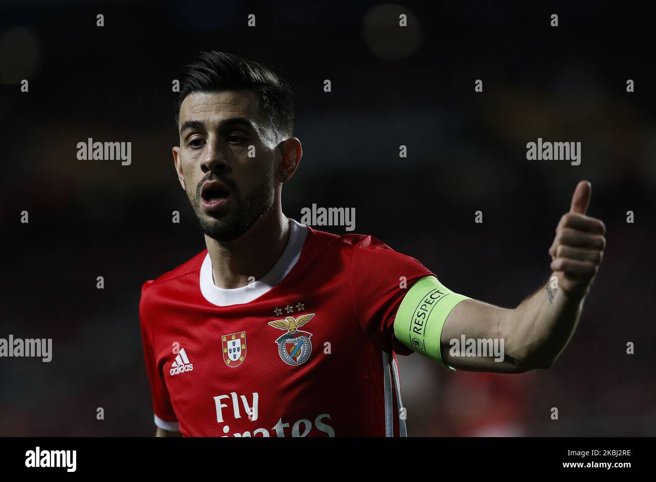 Pizzi of Benfica reacts during UEFA Europa League football match between SL Benfica vs FC Shakhtar Donetsk, in Lisbon, on February 27, 2020. (Photo by Carlos Palma/NurPhoto) Stock Photo